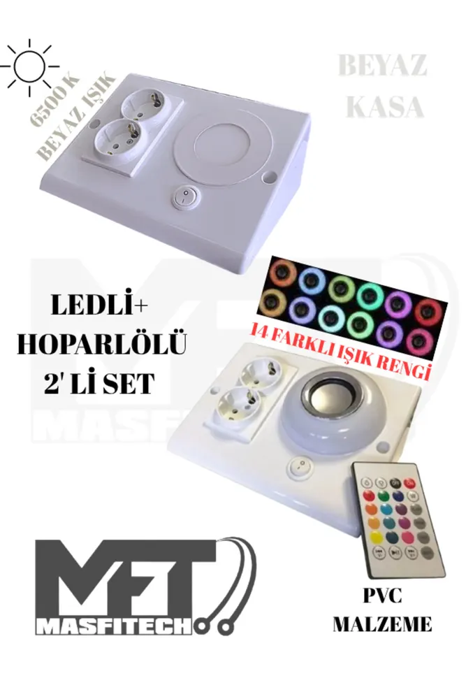 Dolap Ve Tezgah Altı Bluetooth Müzik Çalar Ve Ledli Prizmatik Venüs (2'Lİ SET)