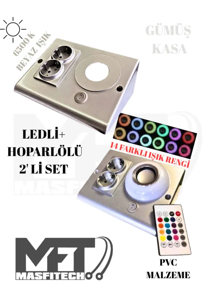 Dolap Ve Tezgah Altı Bluetooth Müzik Çalar Ve Ledli Prizmatik Venüs (2'Lİ SET)