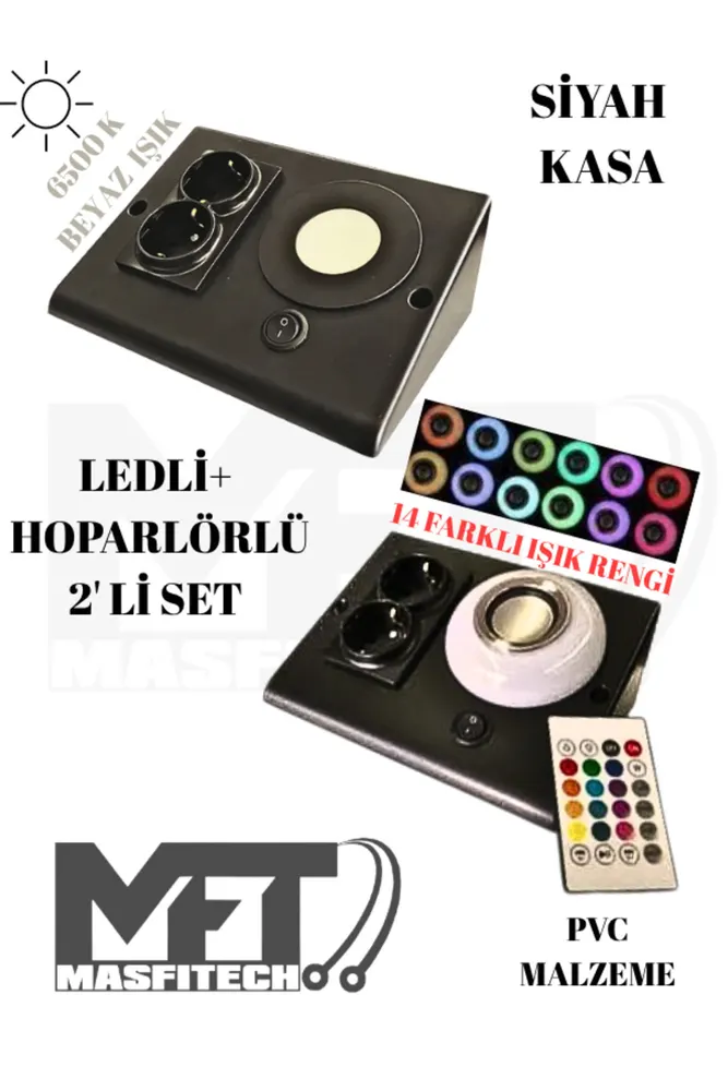 Dolap Ve Tezgah Altı Bluetooth Müzik Çalar Ve Ledli Prizmatik Venüs (2'Lİ SET)