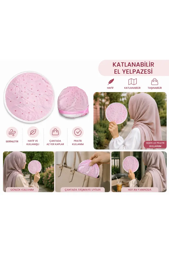Portatif El Yelpazesi Katlanabilir Citrus Tasarım El Vantilatörü Hafif Taşınabilir Serinletici