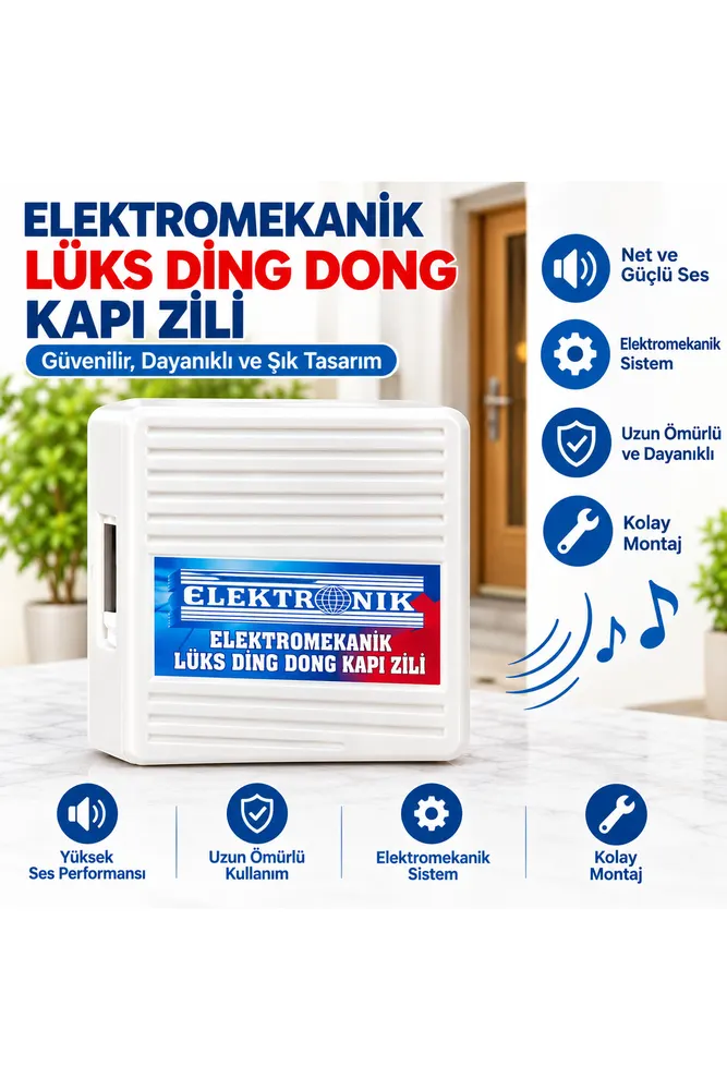 Elektromekanik Lux Din Dong Kapı Zili