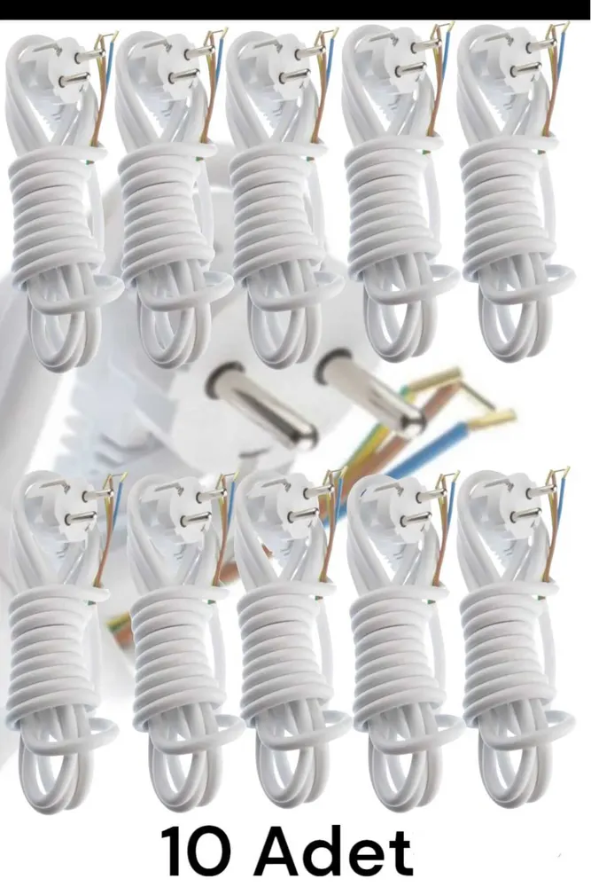 Cihaz Fişli Ttr Topraklı Ups Kablo 3 X 1 Mm 2 Metre (10 Adet)