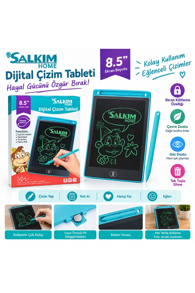 8.5 İnç Dijital Çocuk Tableti – Eğitici ve Eğlenceli Çocuk Tablet