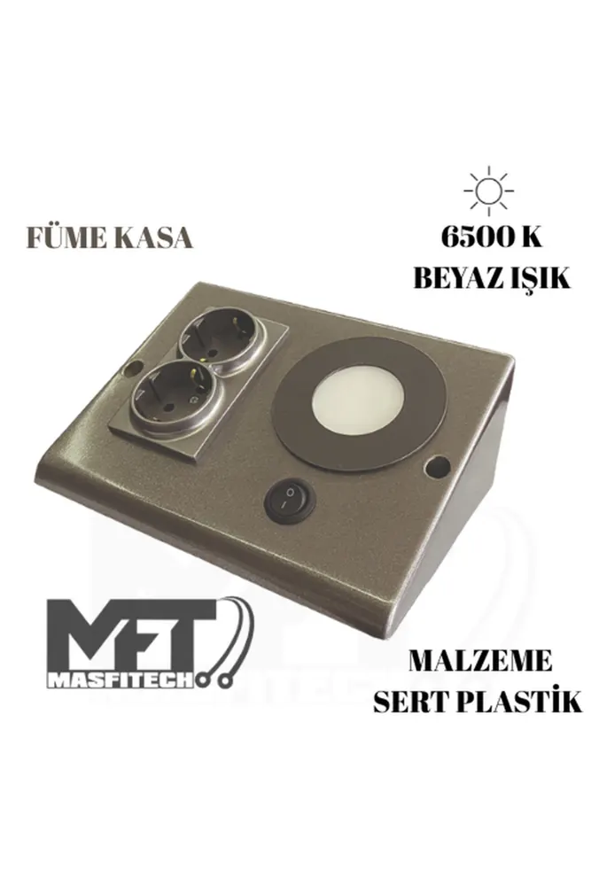 Dolap & Tezgah Altı Prizli Aydınlatma 3 Watt (BEYAZ IŞIK) 1306-165