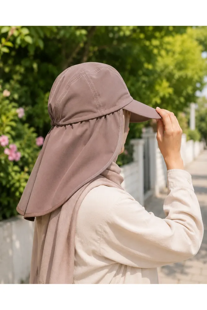 Kadın Güneş Şapkası – Boyun ve Ense Korumalı Şapka