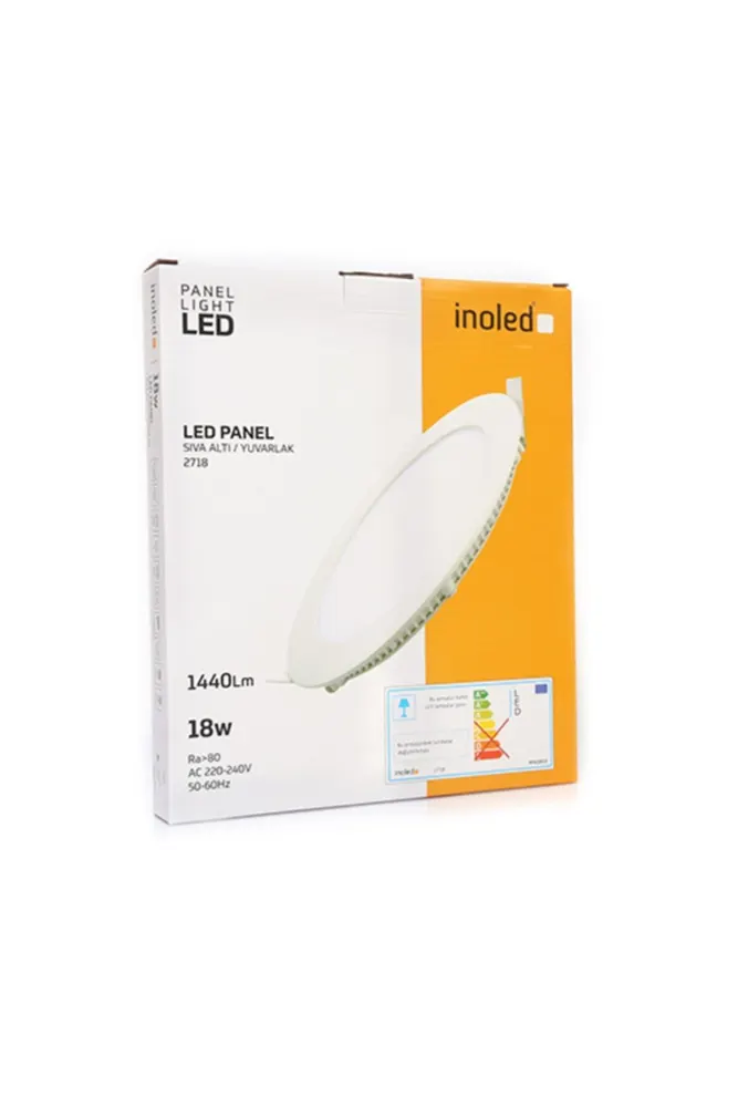 18w Yuvarlak Sıva Altı Led Panel (beyaz-6500k)