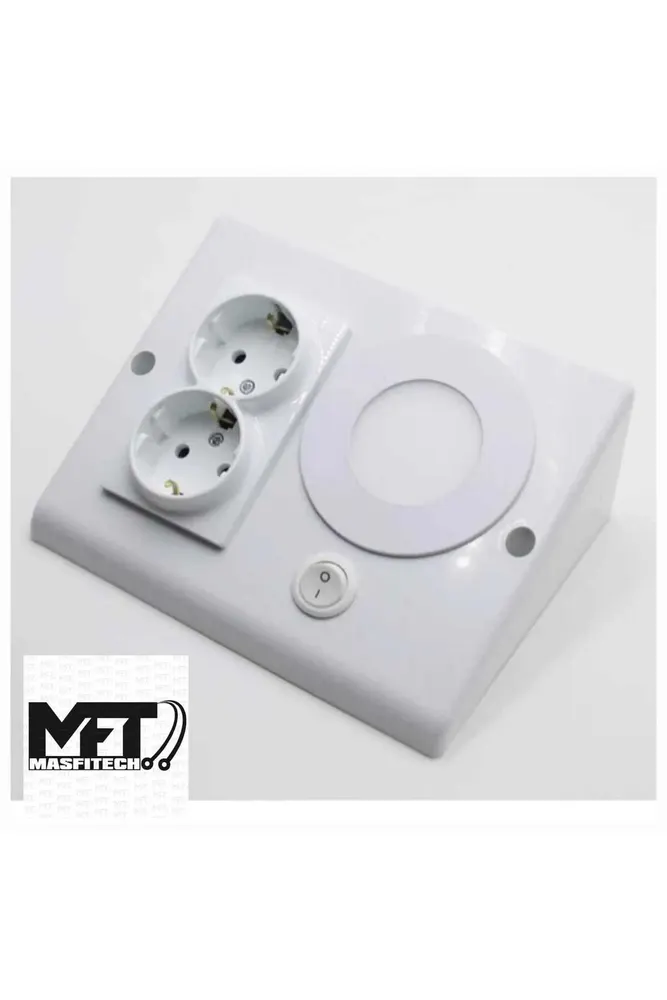 Dolap & Tezgah Altı Prizli Aydınlatma 3 Watt (BEYAZ KASA) 1305-65