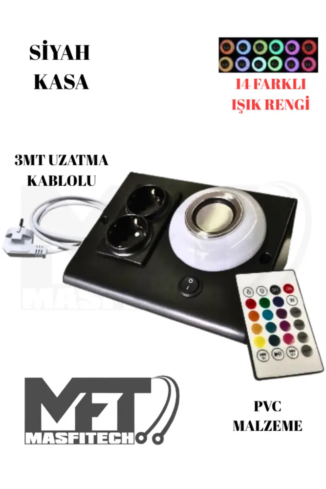 Dolap Ve Tezgah Altı Bluetooth Müzik Çalar Prizmatik Venüs Uzatma Kablolu (3 METRE KABLO)