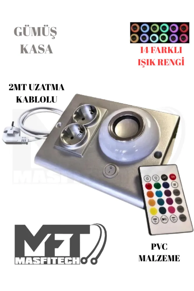 Dolap Ve Tezgah Altı Bluetooth Müzik Çalar Prizmatik Venüs Uzatma Kablolu (2 Metre Kablo)