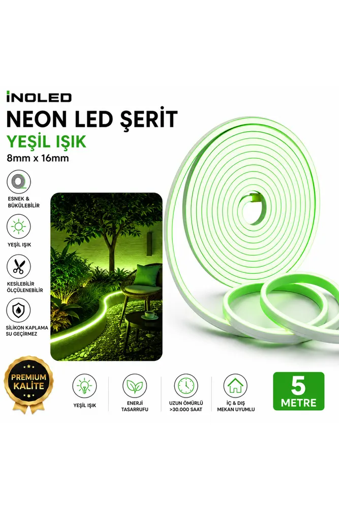 İnoled 4342 12v Dc Şerit Neon Led 5 Metre