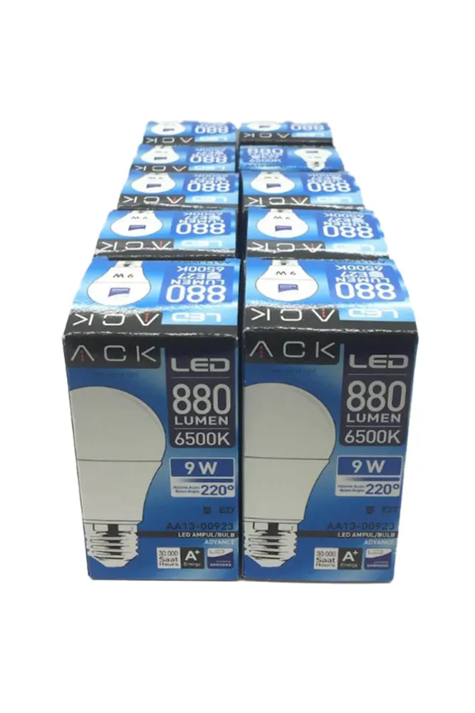 10 Adet 9w Led Ampul Beyaz Işık 6500k E27 Duylu - Avantaj Paket